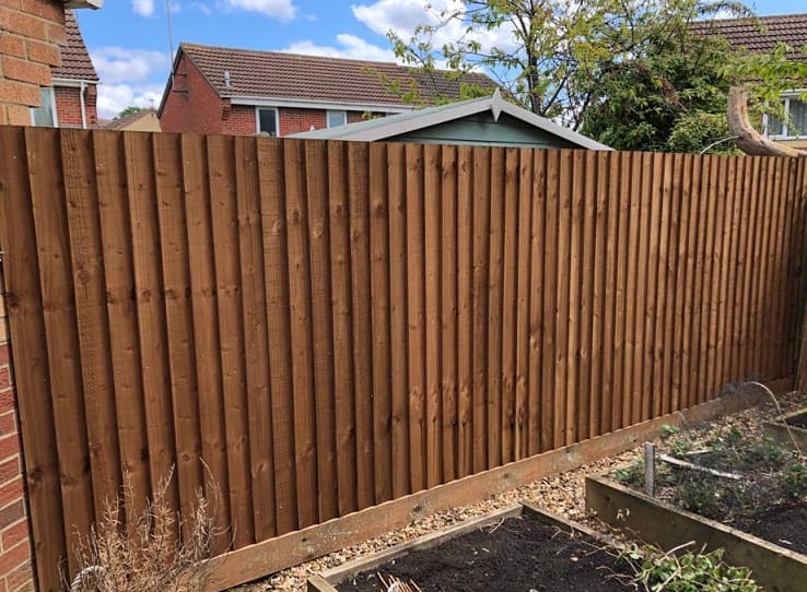 closeboard fence with wooden posts ely
