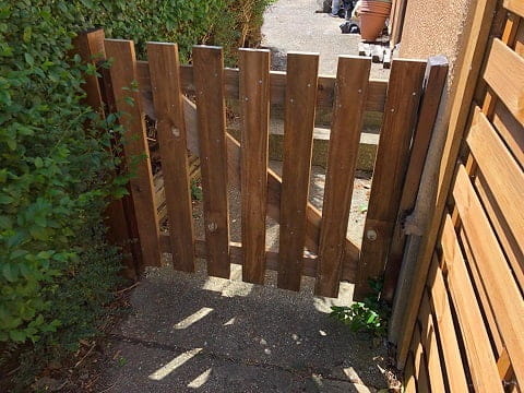 Wooden gate replacement.